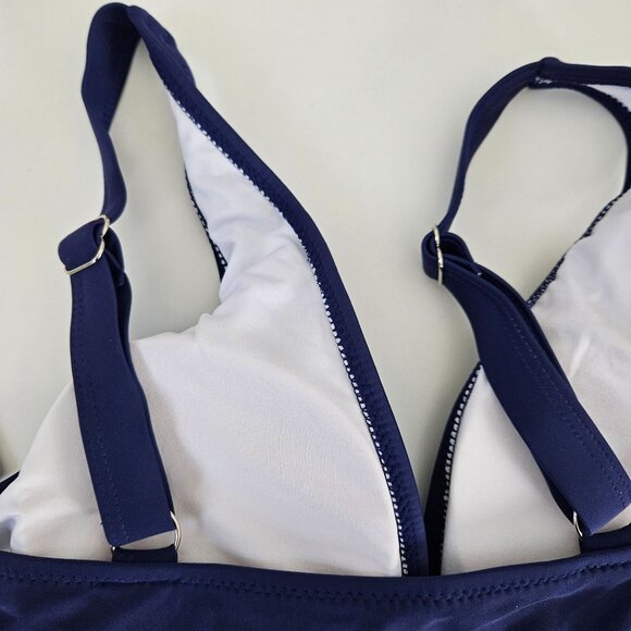 BLMJ Womens High Waisted Bikini Set Tummy Control Color Blue Two Piece Size Med - Picture 5 of 9